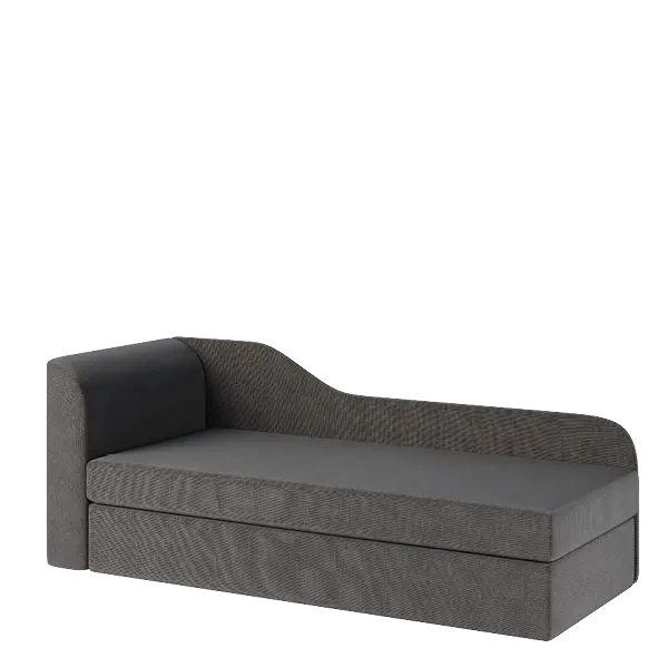 MICHELLE rošt, válenda celočalouněná, provedení levé, látka B 06 šedý melír